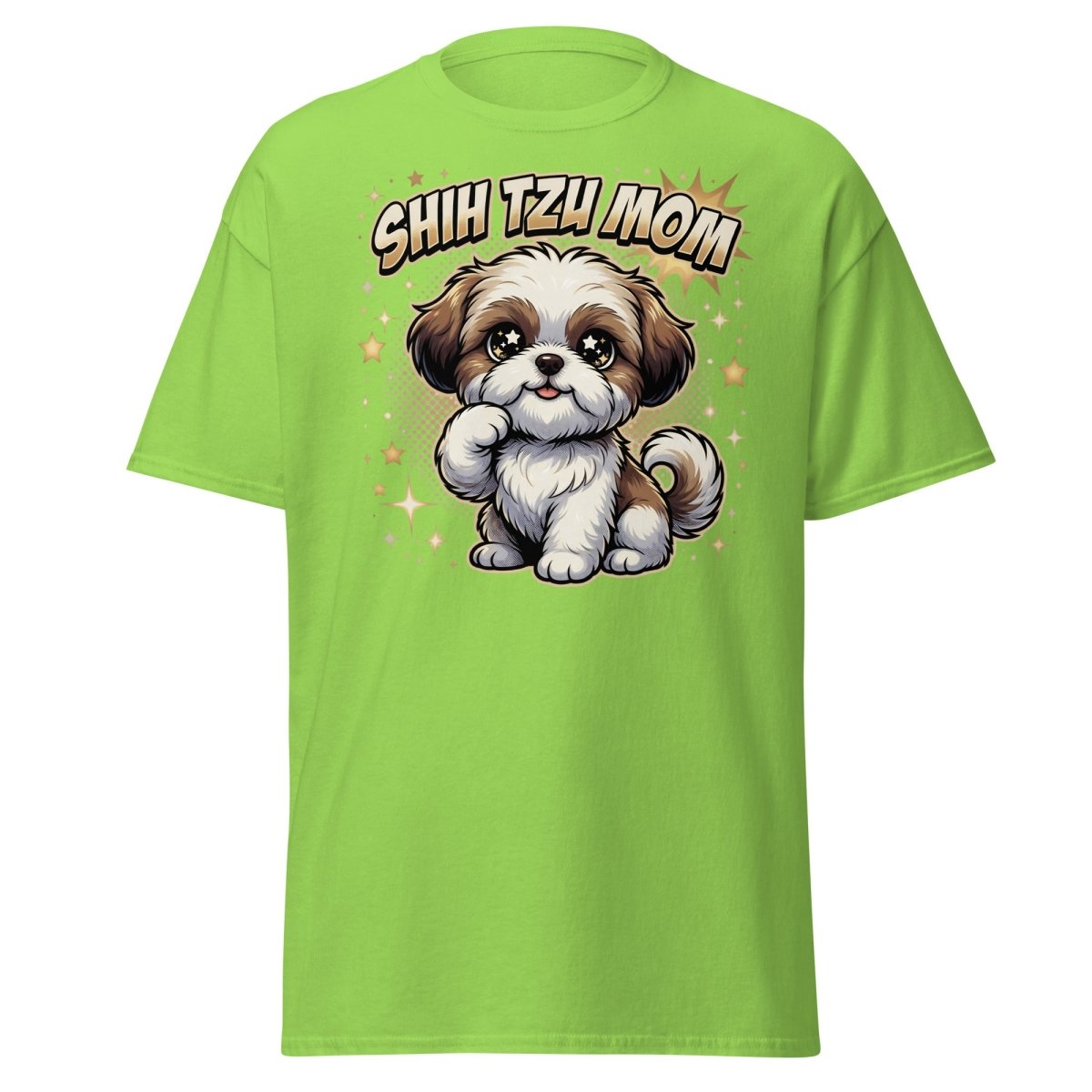 Shih Tzu Mom T-Shirt - Cute Dog Mom Shirt - Lime - TeeRipple