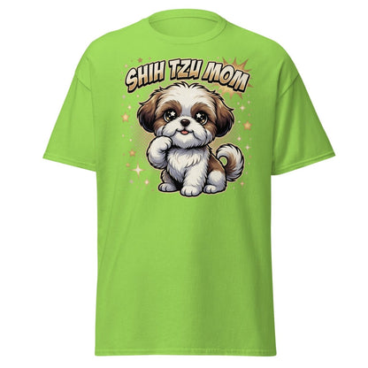 Shih Tzu Mom T-Shirt - Cute Dog Mom Shirt - Lime - TeeRipple