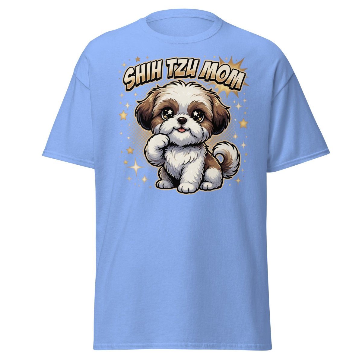 Shih Tzu Mom T-Shirt - Cute Dog Mom Shirt - Carolina Blue - TeeRipple