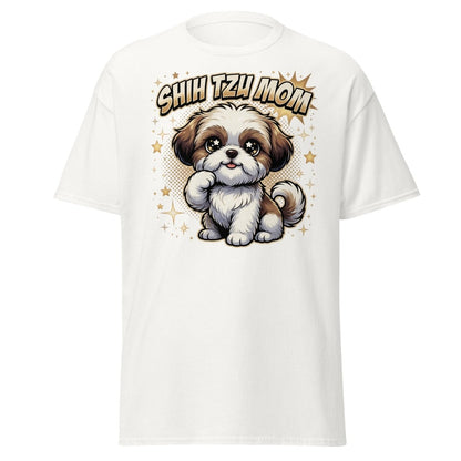 Shih Tzu Mom T-Shirt - Cute Dog Mom Shirt - White - TeeRipple