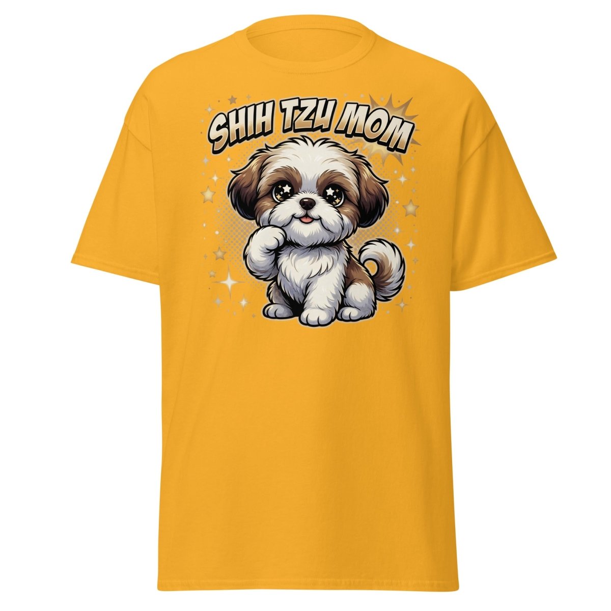 Shih Tzu Mom T-Shirt - Cute Dog Mom Shirt - Gold - TeeRipple