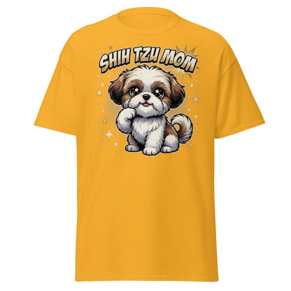 Shih Tzu Mom T-Shirt - Cute Dog Mom Shirt - Gold - TeeRipple