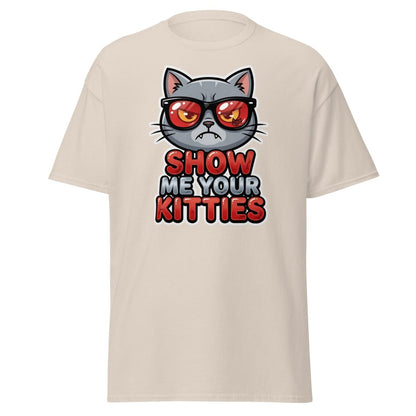 Show Me Your Kitties Funny Cat T-Shirt - Natural - TeeRipple