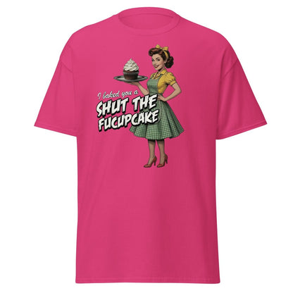 Shut The Fucupcake Funny Retro Pinup T-Shirt - Heliconia - TeeRipple