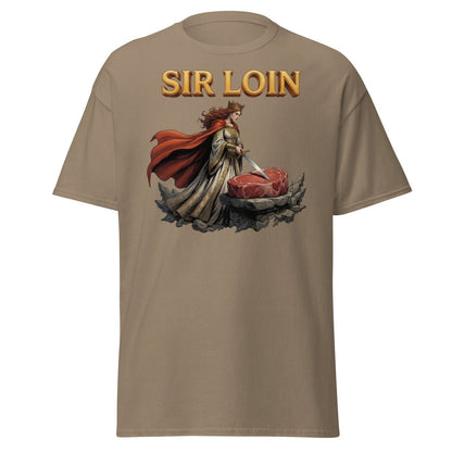 Sir Loin T-Shirt – Funny Knight Steak Pun Tee - Brown Savana - TeeRipple