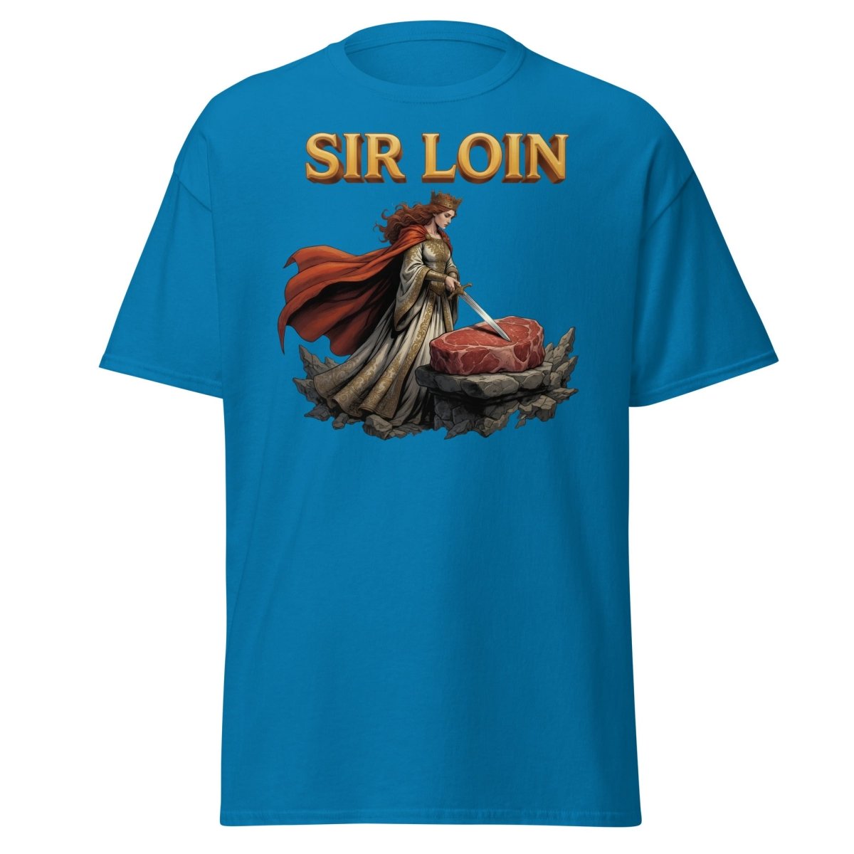 Sir Loin T-Shirt – Funny Knight Steak Pun Tee - Sapphire - TeeRipple