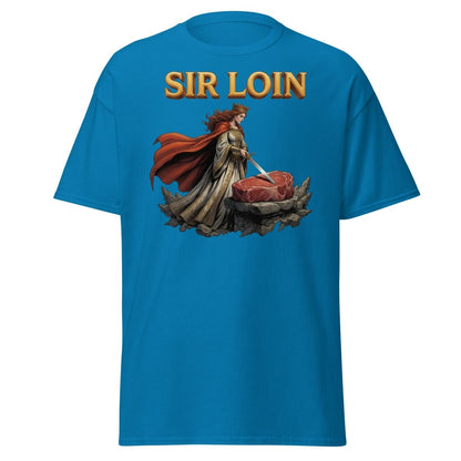 Sir Loin T-Shirt – Funny Knight Steak Pun Tee - Sapphire - TeeRipple
