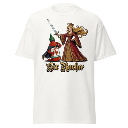 Sir Racha Hot Sauce Queen T-Shirt | Funny Sriracha Pun Tee - White - TeeRipple