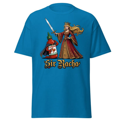 Sir Racha Hot Sauce Queen T-Shirt | Funny Sriracha Pun Tee - Sapphire - TeeRipple