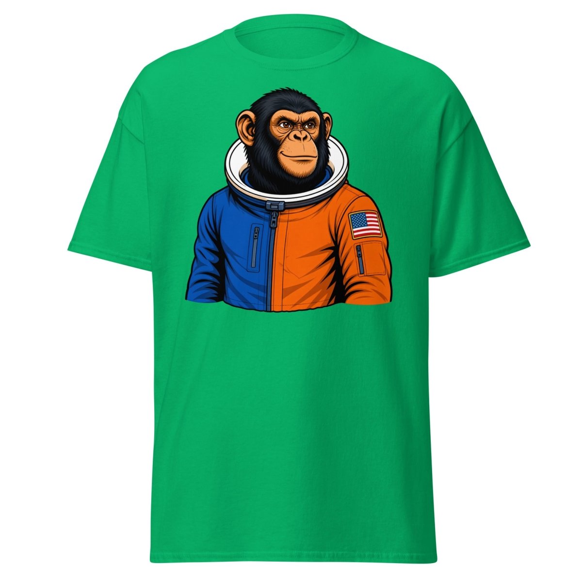 Space Chimp Astronaut Graphic T-Shirt - Irish Green - TeeRipple