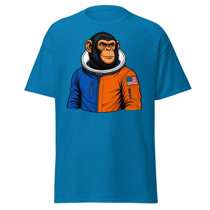 Space Chimp Astronaut Graphic T-Shirt - Sapphire - TeeRipple