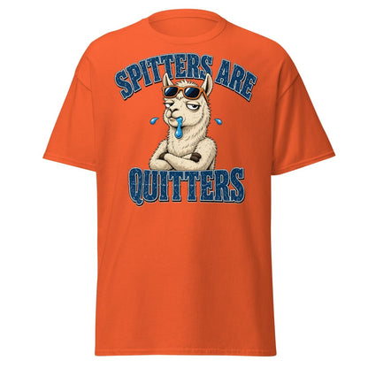 Spitters Are Quitters Llama Tee - Orange - TeeRipple