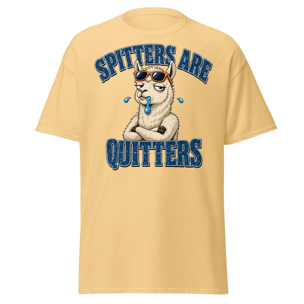 Spitters Are Quitters Llama Tee - Yellow Haze - TeeRipple