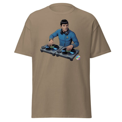 Spock DJ T-Shirt - Funny Spock Turntable Tee - Brown Savana - TeeRipple