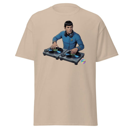 Spock DJ T-Shirt - Funny Spock Turntable Tee - Sand - TeeRipple