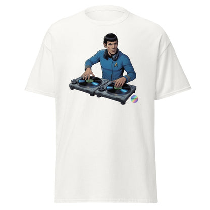Spock DJ T-Shirt - Funny Spock Turntable Tee - White - TeeRipple