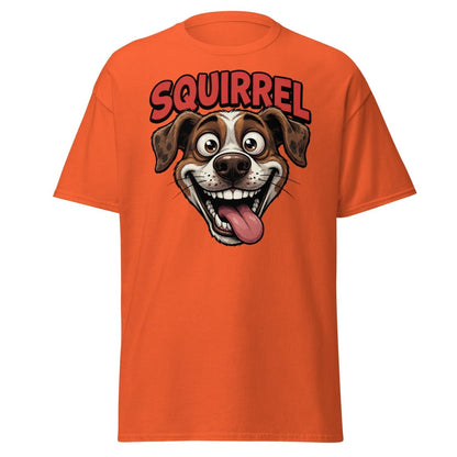 SQUIRREL! Funny Dog T-Shirt - Distracted Puppy Tee - Orange - TeeRipple