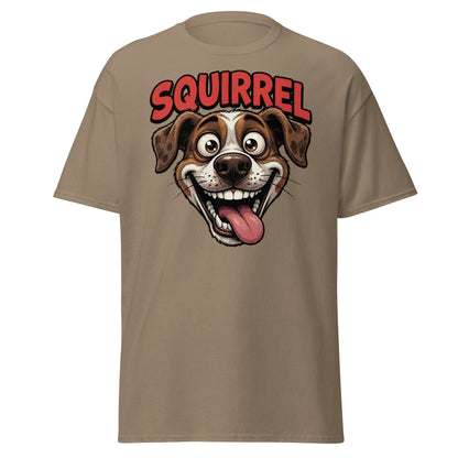SQUIRREL! Funny Dog T-Shirt - Distracted Puppy Tee - Brown Savana - TeeRipple