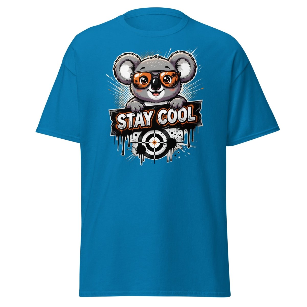 Stay Cool Koala T-Shirt - Funny Cartoon Sunglasses Tee - Sapphire - TeeRipple
