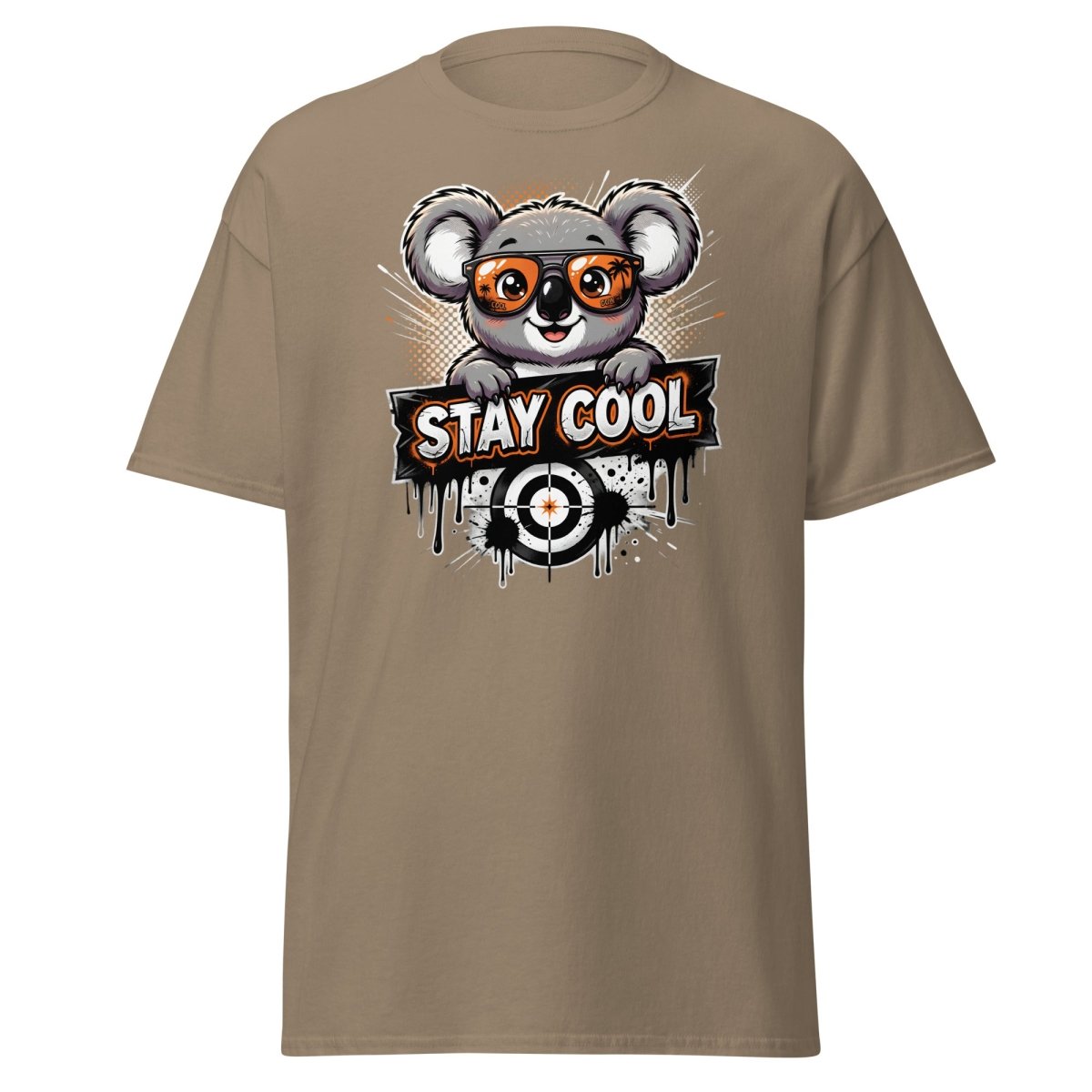 Stay Cool Koala T-Shirt - Funny Cartoon Sunglasses Tee - Brown Savana - TeeRipple