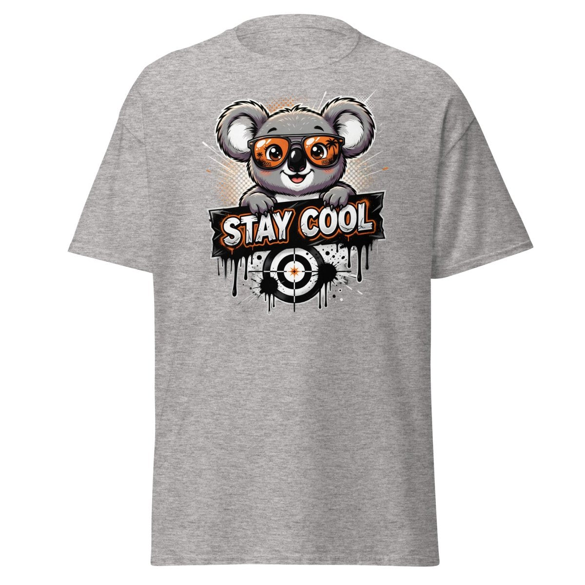 Stay Cool Koala T-Shirt - Funny Cartoon Sunglasses Tee - Sport Grey - TeeRipple