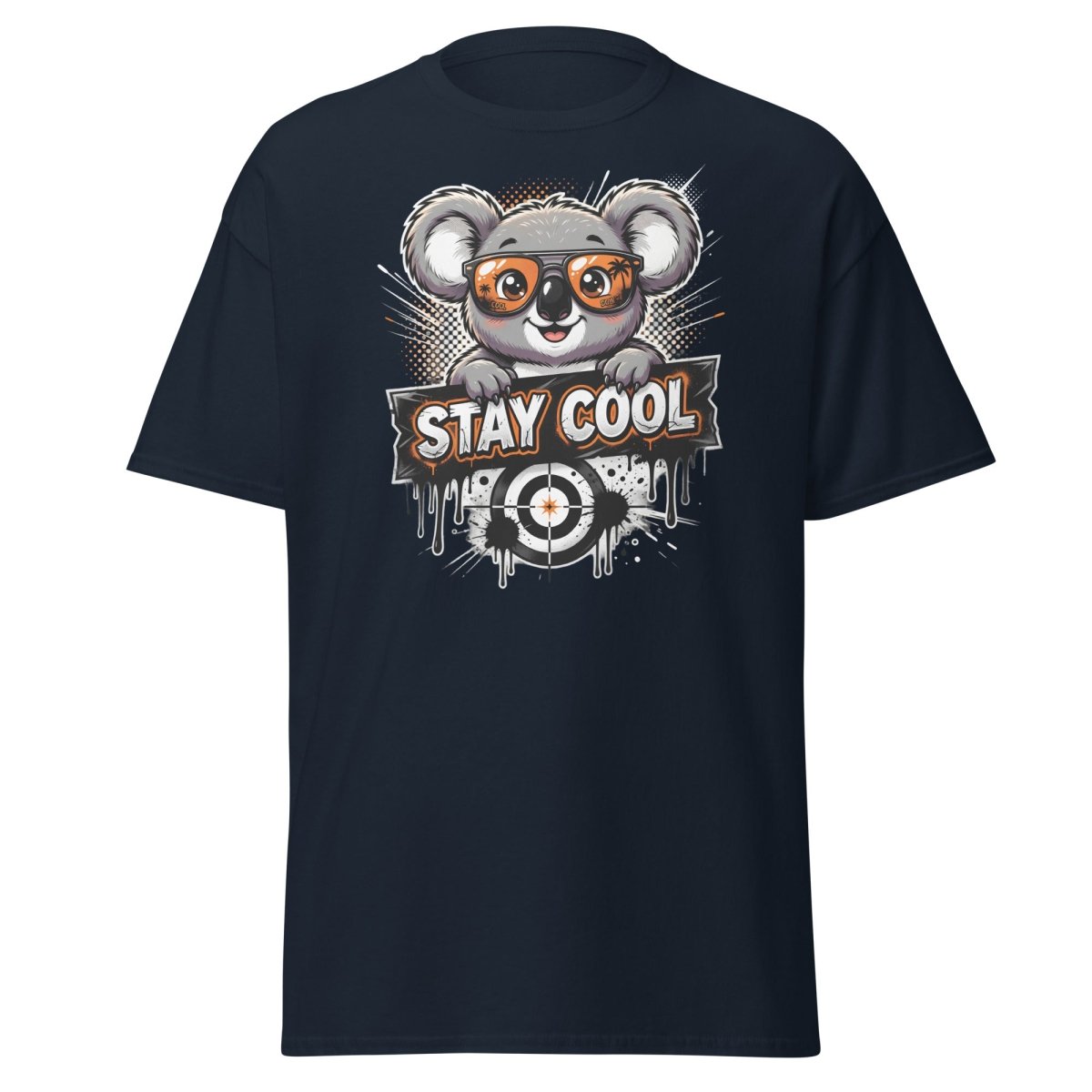 Stay Cool Koala T-Shirt - Funny Cartoon Sunglasses Tee - Navy - TeeRipple