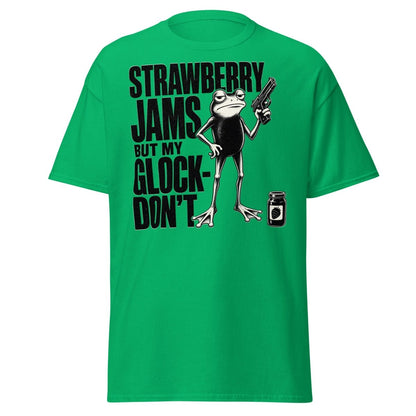 Strawberry Jams But My Glock Don't Frog T-Shirt - Irish Green - TeeRipple