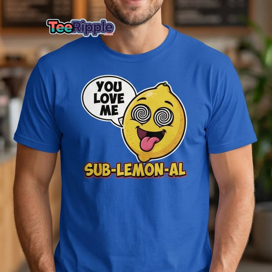 Sub - Lemon - Al Funny Lemon T-Shirt | Subliminal Pun Tee - Maroon - TeeRipple