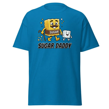Sugar Daddy T-Shirt Funny Cartoon Sugar Cube Tee - Sapphire - TeeRipple
