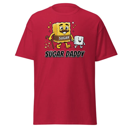 Sugar Daddy T-Shirt Funny Cartoon Sugar Cube Tee - Cardinal - TeeRipple
