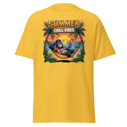 Summer Chill Vibes Gorilla T-Shirt - Daisy - TeeRipple