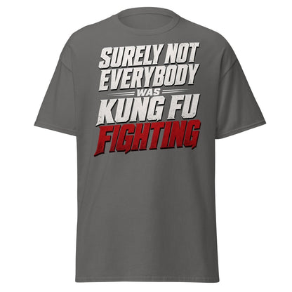 Surely Not Everybody Was Kung Fu Fighting T-Shirt - Charcoal - TeeRipple