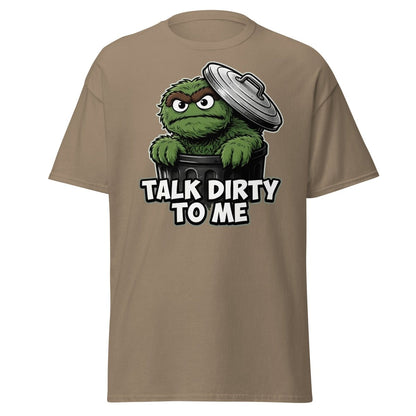 Talk Dirty To Me Trash Monster T-Shirt - Funny Adult Humor Tee - Brown Savana - TeeRipple
