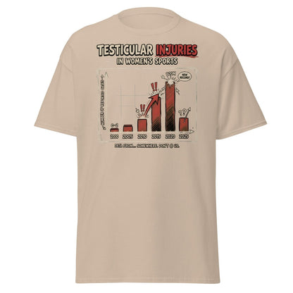 Testicular Injuries Women's Sports Funny T-Shirt - Sand - TeeRipple