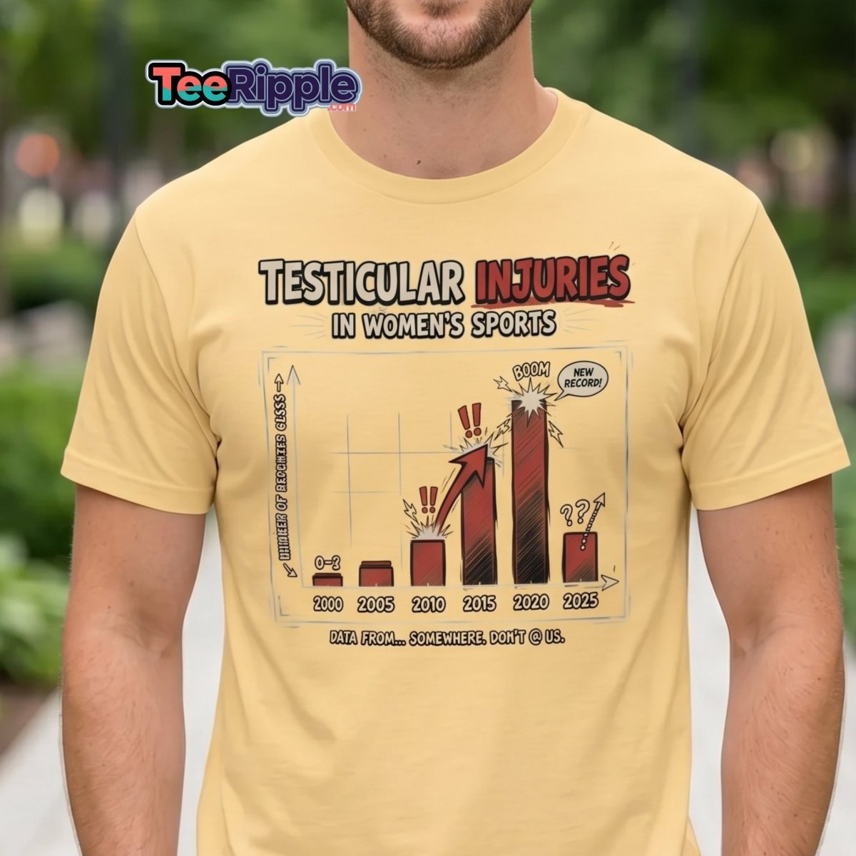 Testicular Injuries Women's Sports Funny T-Shirt - Black - TeeRipple
