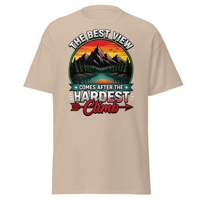The Best View Comes After The Hardest Climb T-Shirt - Sand - TeeRipple