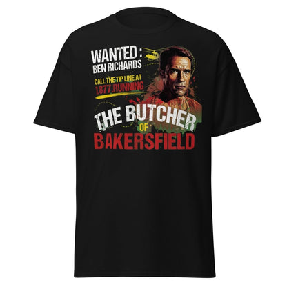 The Butcher of Bakersfield Running Man Arnold T-Shirt - Black - TeeRipple