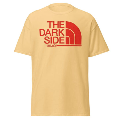 The Dark Side T-Shirt – Bold Red Logo Lightsaber Tee - Yellow Haze - TeeRipple