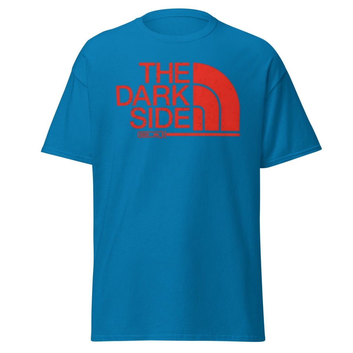 The Dark Side T-Shirt – Bold Red Logo Lightsaber Tee - Sapphire - TeeRipple