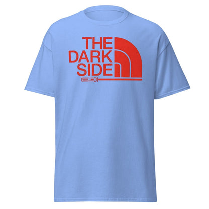 The Dark Side T-Shirt – Bold Red Logo Lightsaber Tee - Carolina Blue - TeeRipple