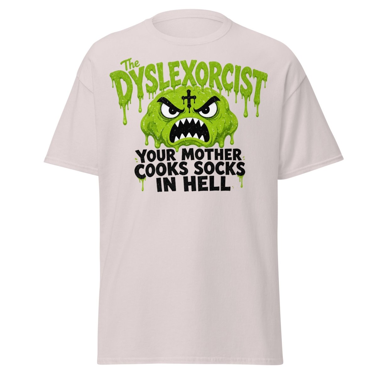 The Dyslexorcist Horror Parody Funny T-Shirt - Ice Grey - TeeRipple