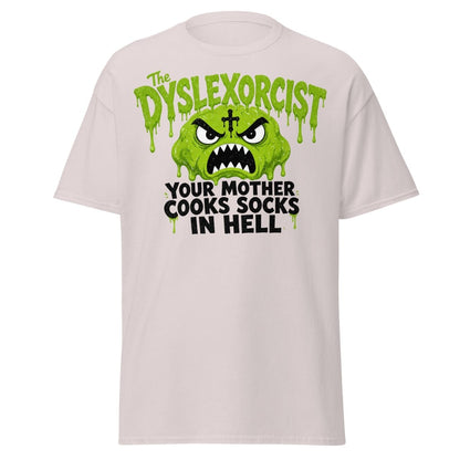 The Dyslexorcist Horror Parody Funny T-Shirt - Ice Grey - TeeRipple