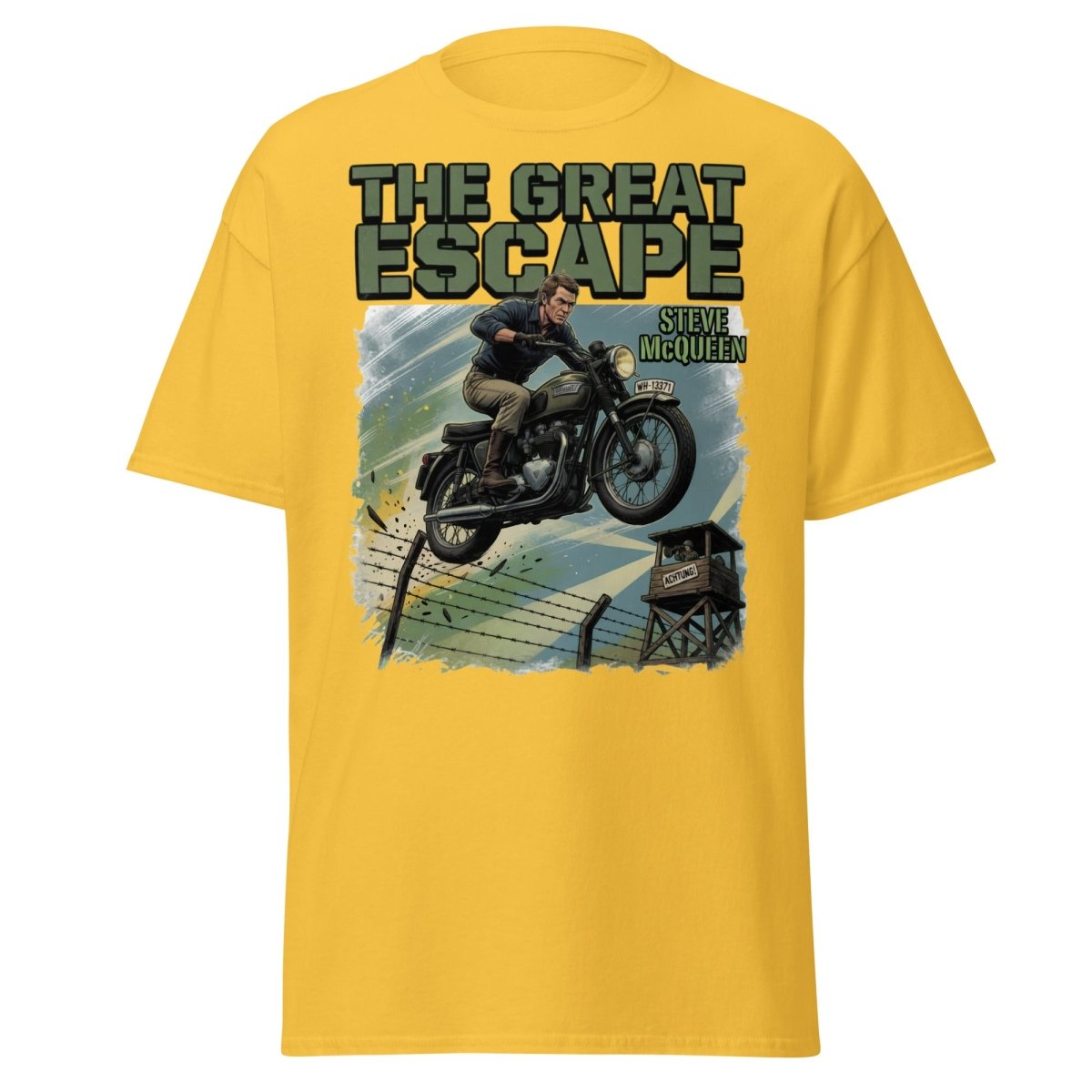 The Great Escape Steve McQueen Motorcycle T-Shirt - Daisy - TeeRipple