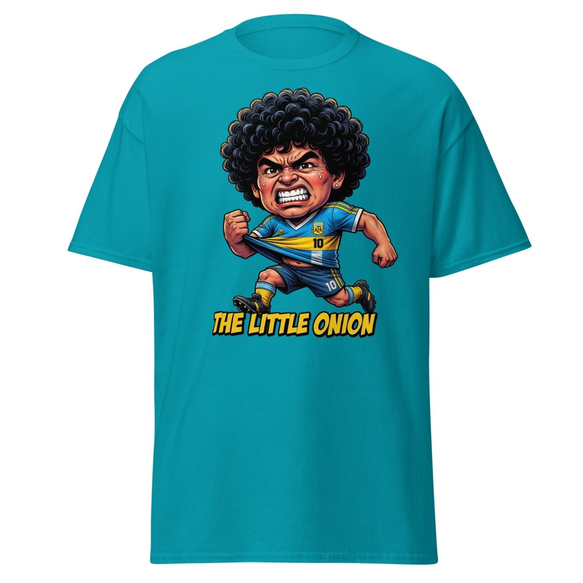 The Little Onion Maradona T-Shirt – Funny Argentina Soccer Tee - Tropical Blue - TeeRipple