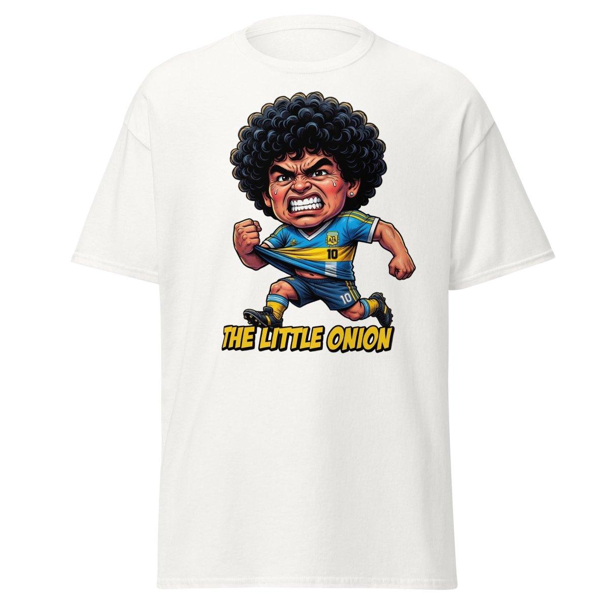 The Little Onion Maradona T-Shirt – Funny Argentina Soccer Tee - White - TeeRipple