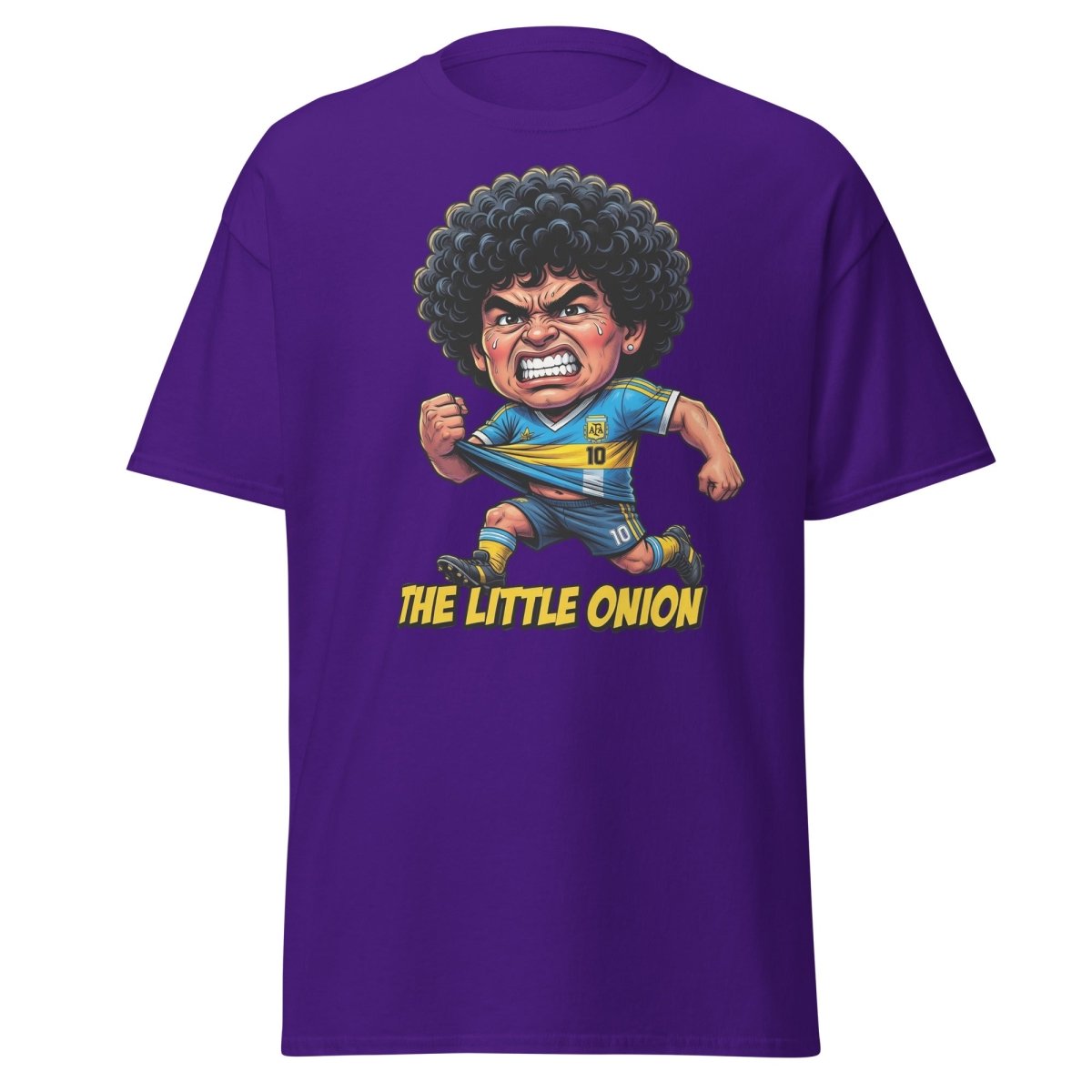 The Little Onion Maradona T-Shirt – Funny Argentina Soccer Tee - Purple - TeeRipple