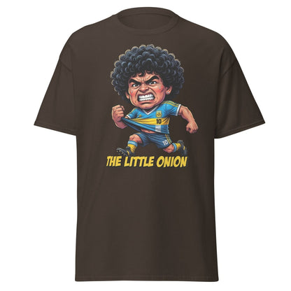 The Little Onion Maradona T-Shirt – Funny Argentina Soccer Tee - Dark Chocolate - TeeRipple