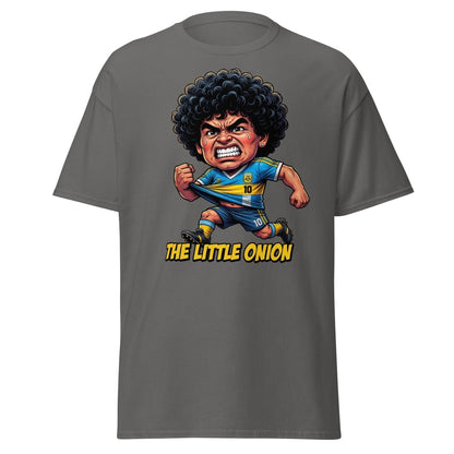 The Little Onion Maradona T-Shirt – Funny Argentina Soccer Tee - Charcoal - TeeRipple