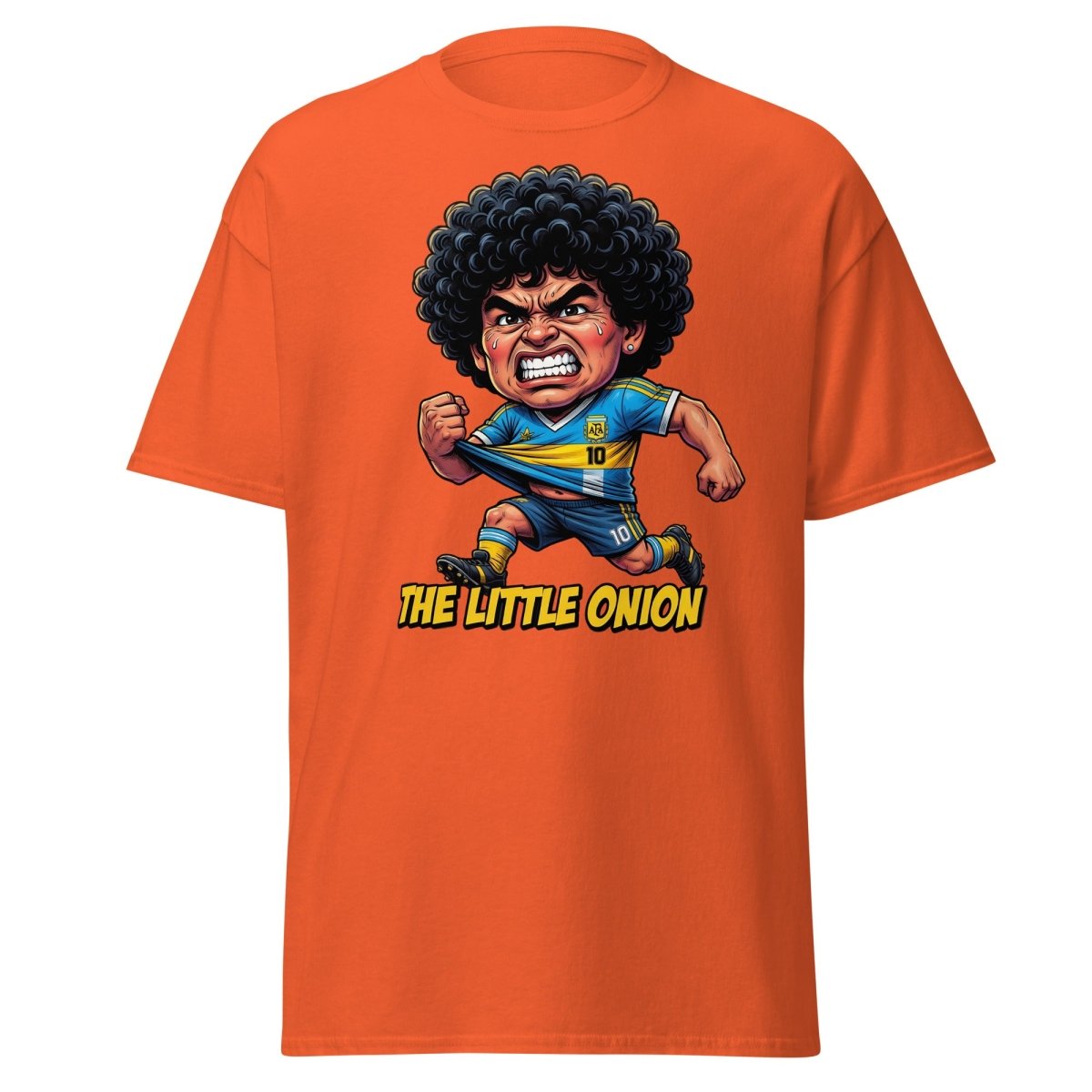 The Little Onion Maradona T-Shirt – Funny Argentina Soccer Tee - Orange - TeeRipple