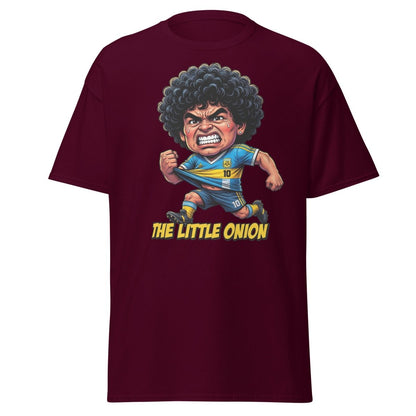 The Little Onion Maradona T-Shirt – Funny Argentina Soccer Tee - Maroon - TeeRipple